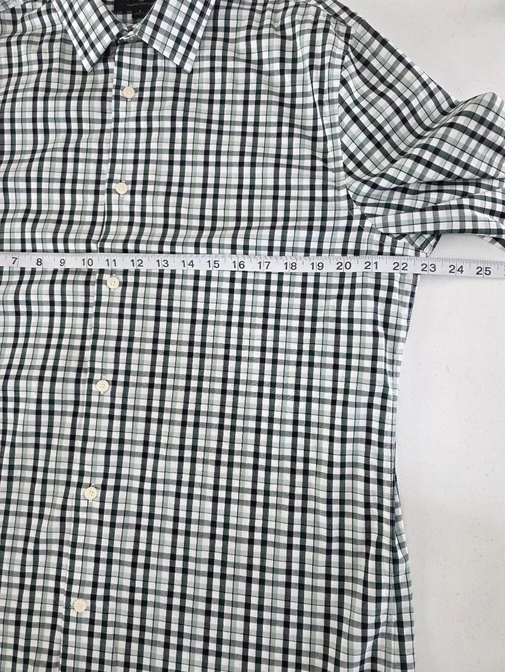 Banana Republic Slim Fit Wrinkle Resistant Plaid Button Front Shirt Men's Large